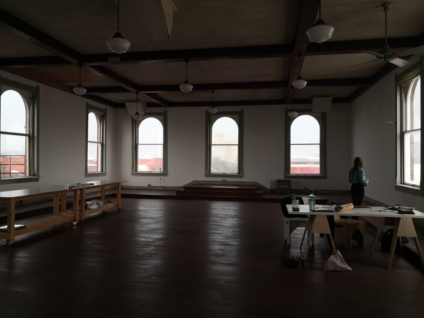 Immaterial exhibition featuring light-sensitive camera processing