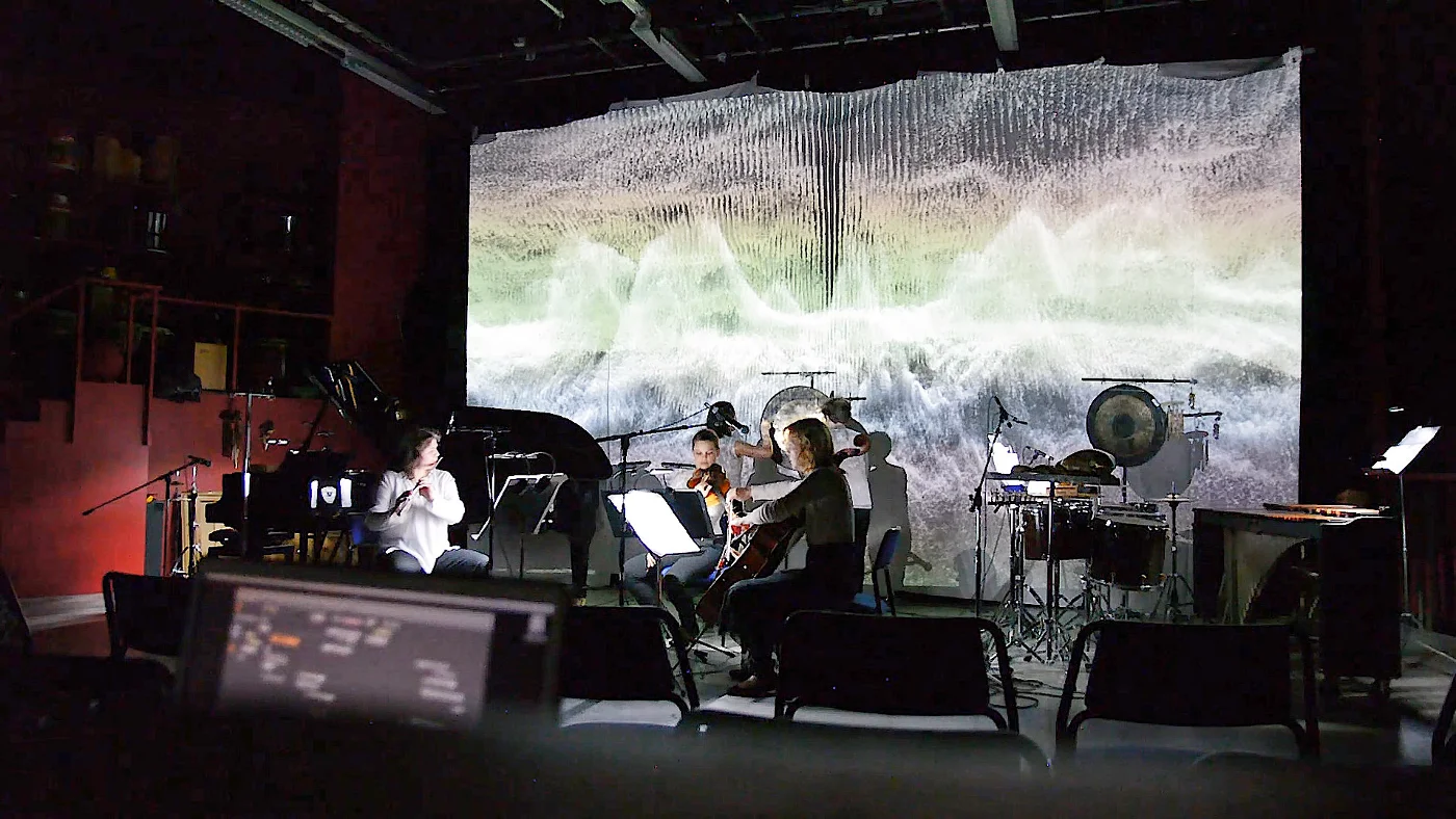 Hljóðs bið ek visual instrument for AJO Ensemble