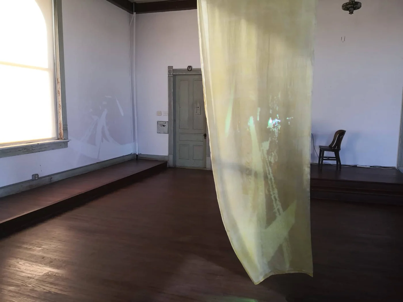 Immaterial exhibition featuring light-sensitive camera processing